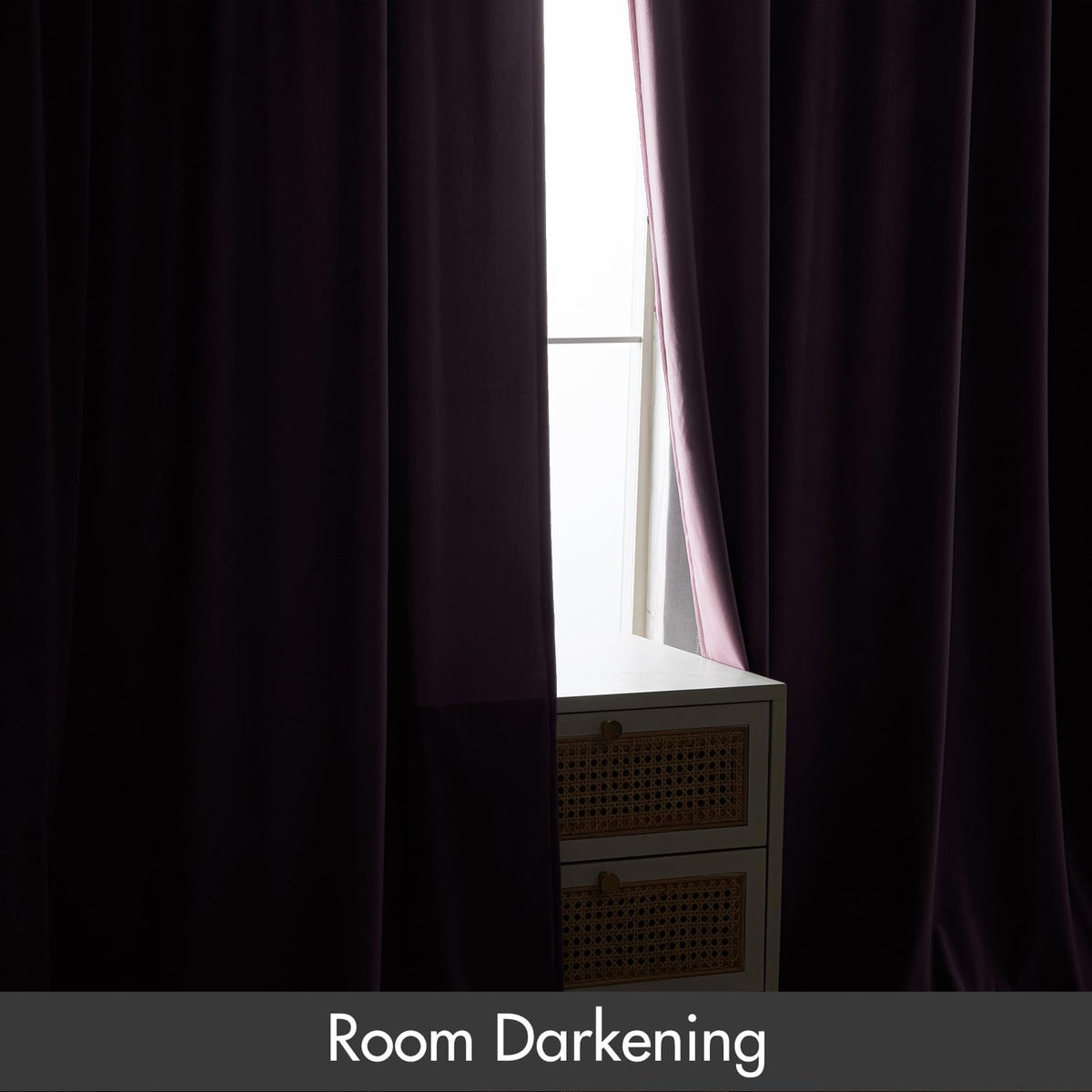 MIULEE Lavender Velvet Curtains Thermal Insulated Blackout Curtain Drapes for Bedroom Living Room