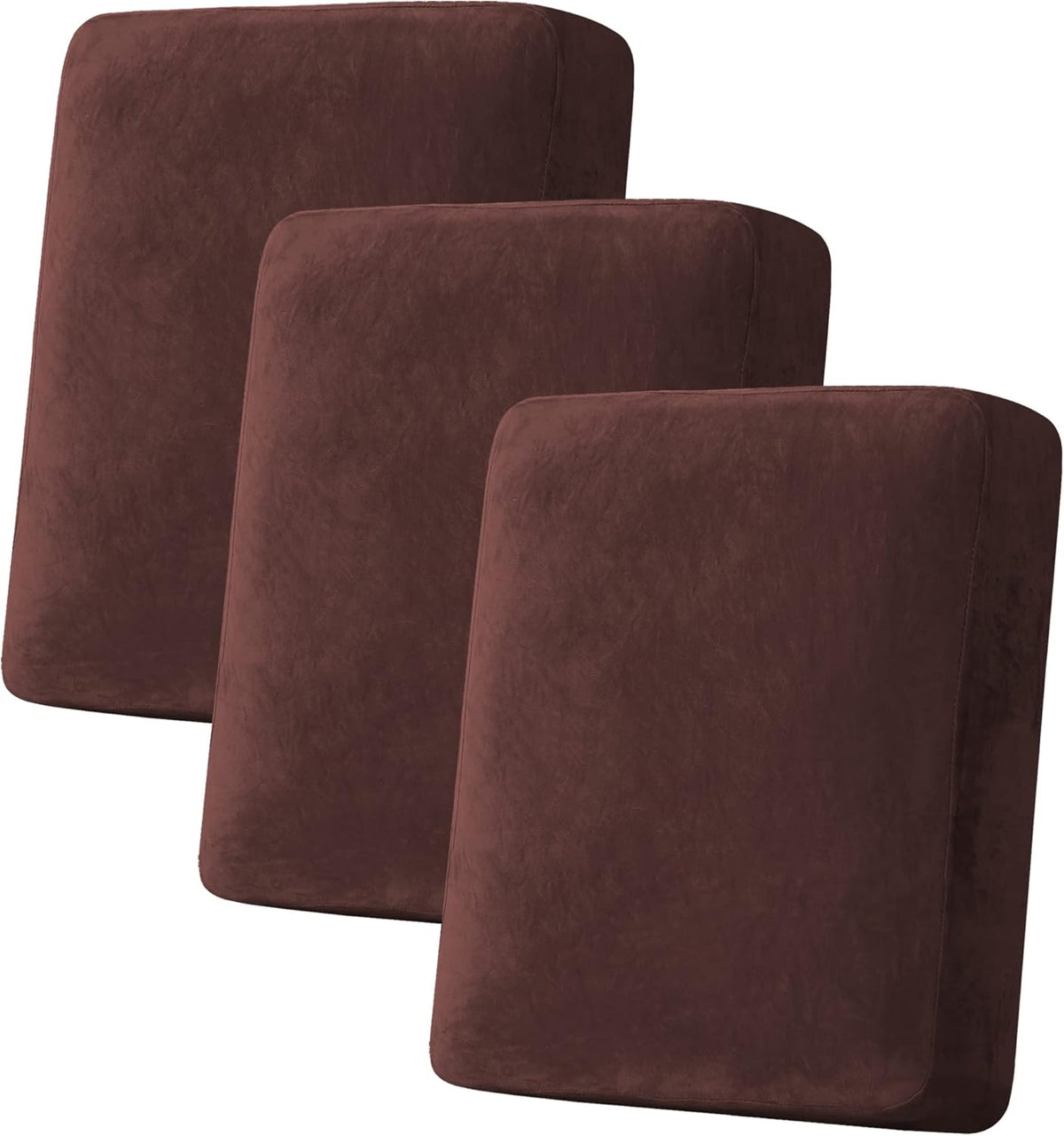 H.VERSAILTEX Velvet Stretch Couch Cushion Cover Plush Cushion Slipcover for Chair Loveseat Sofa