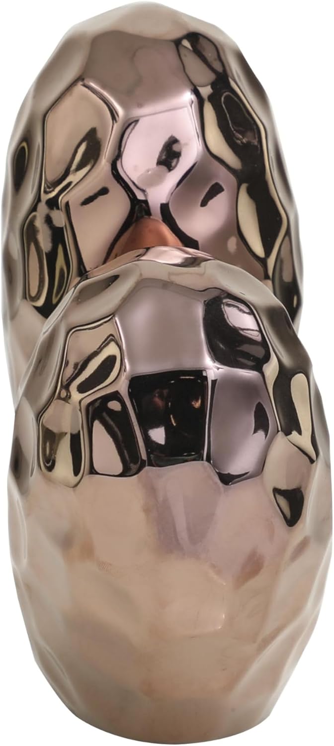Deco 79 Ceramic Heart Decorative Sculpture Dimensional Angled Origami Inspired Home Decor Statue
