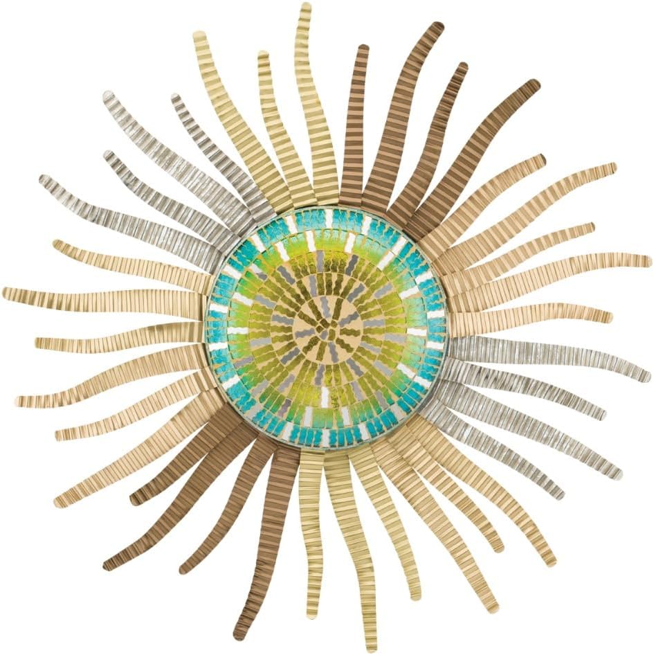 Regal Art & Gift Wavy Large Metal Sun Wall Decor - 30 Inch | Indoor Outdoor Rust-Resistant Sunburst