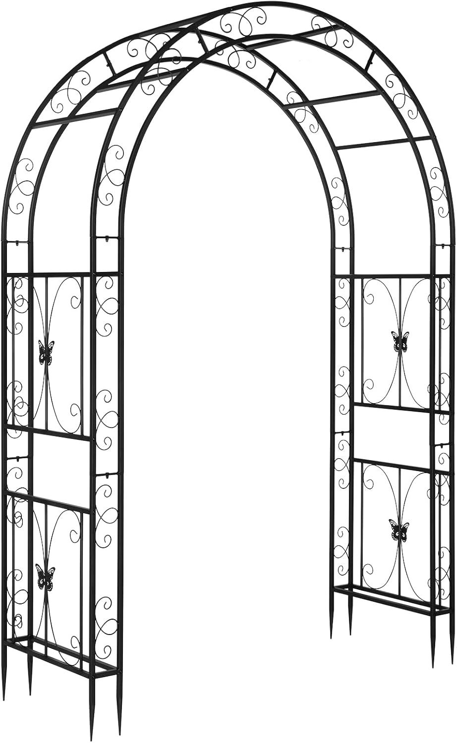 VINGLI Garden Arbor, Arch Archway for Wedding Ceremony Party, Steel Garden Trellis for Plant