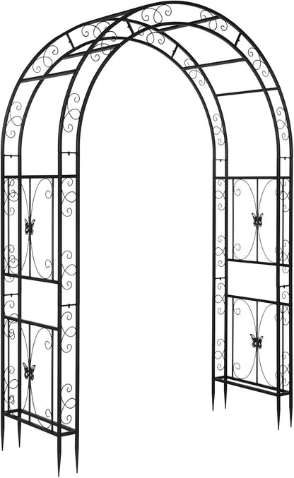 VINGLI Garden Arbor, Arch Archway for Wedding Ceremony Party, Steel Garden Trellis for Plant