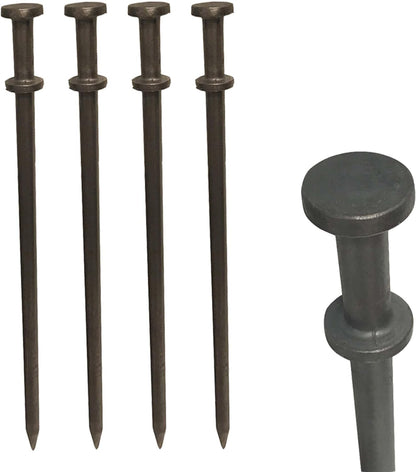 Double Head Tent Stakes - Heavy Duty Steel Tent Stakes, Versatile Ground Spikes to Anchor
