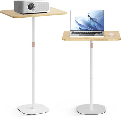 Portable Laptop Floor Stand, Bedside/Sofa Table with Height Adjustable 18''~47'', Stylish Movable