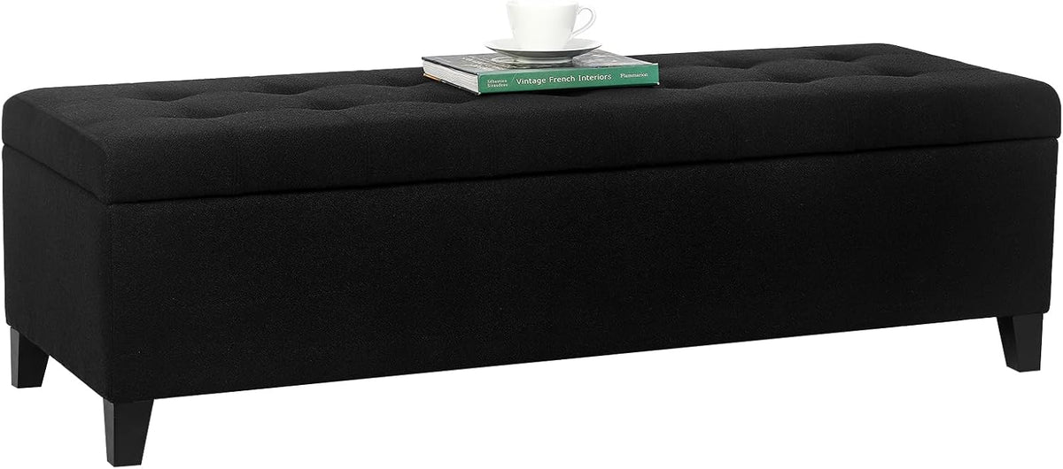 Joveco Storage Ottoman Bench, 51" Rectangle Long Bench, for Bedroom, End Foot of Bed, Living Room