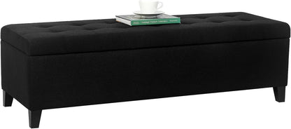 Joveco Storage Ottoman Bench, 51" Rectangle Long Bench, for Bedroom, End Foot of Bed, Living Room