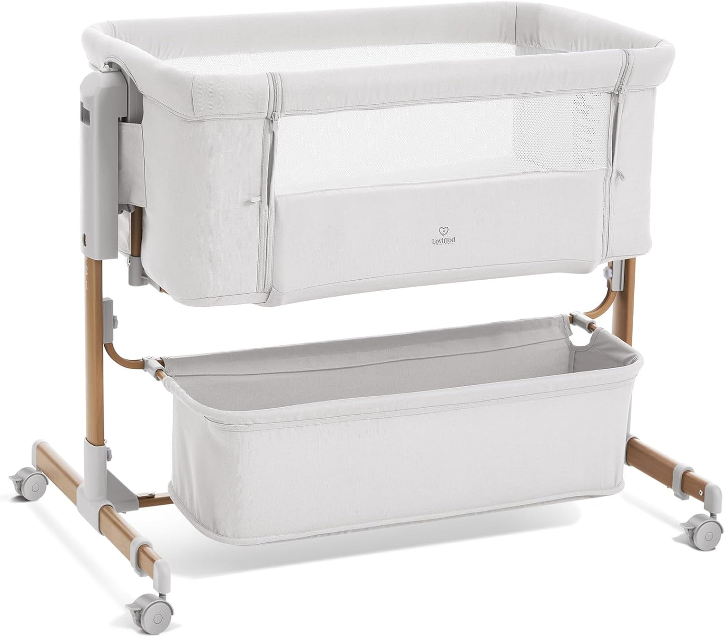 3 in 1 Baby Bassinet, Rocking Bassinet, Bedside Bassinet, 6-Height Adjustable, Bassinet Bedside