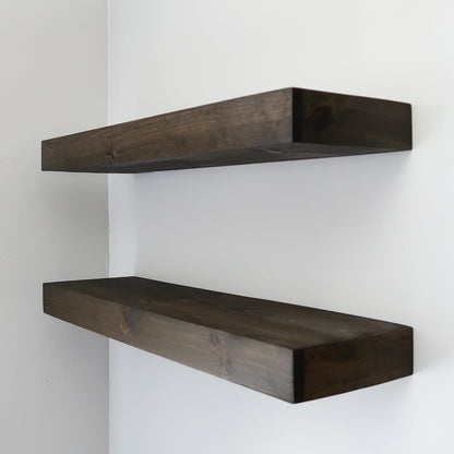 Modern Floating Shelves 3 Inches Thick for Wall, Wide Shelves for Kitchen, Living Room, Bedroom