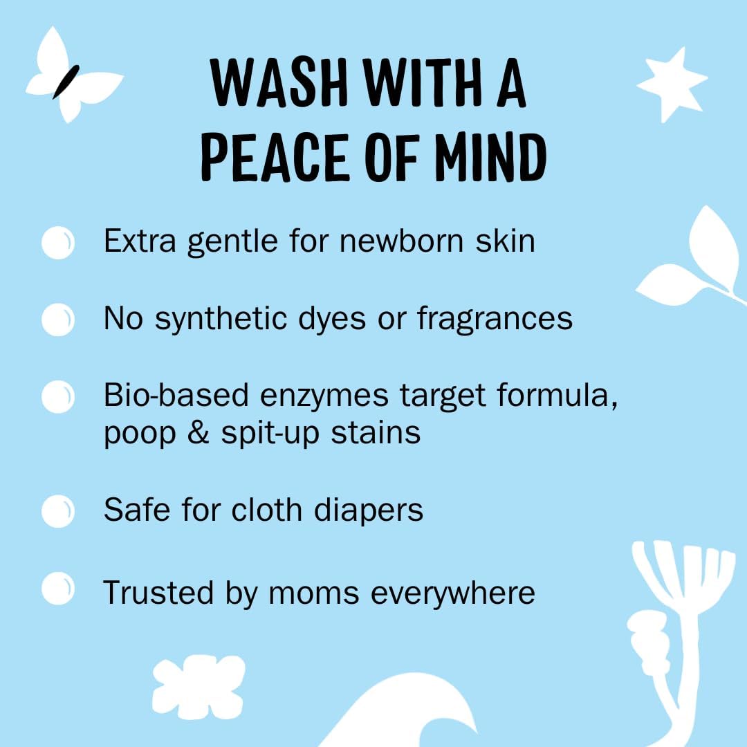 Molly's Suds Baby Liquid Laundry Detergent | Removes Formula, Poop & Spit-Up Stains | Extra Gentle