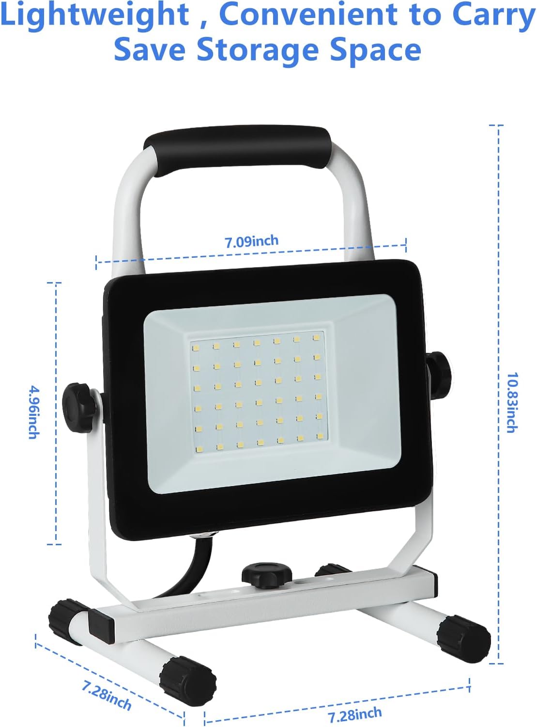 UFOND 4000 Lumen LED Work Light with Stand,40W Waterproof Portable Flood Lights, Worklight