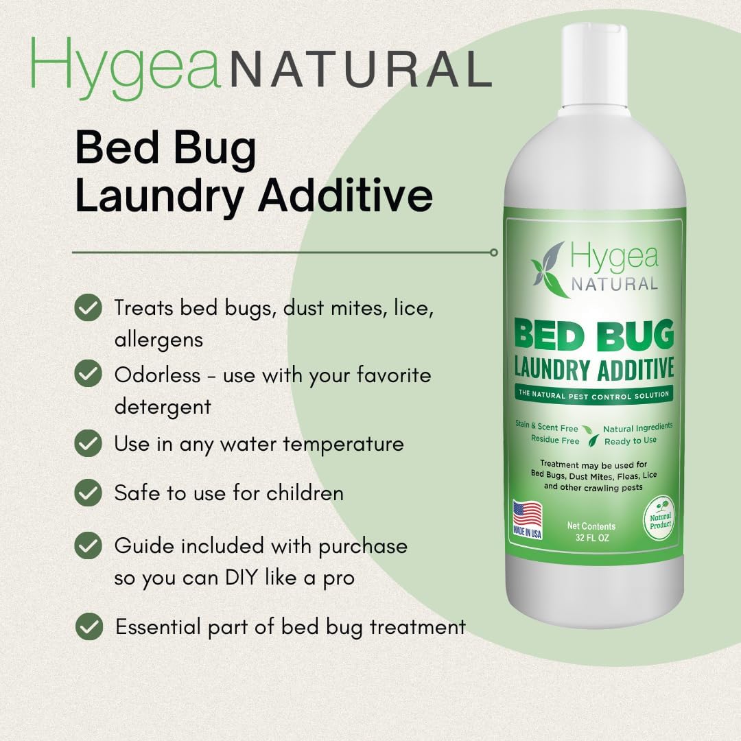 Lice and Bed Bug Laundry Additive - Environmentally Responsible, Odorless, and Stain-Free Liquid