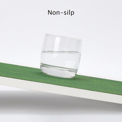 Myir JUN Placemats Set of 6, Vinyl Woven Placemats Place Mats Indoor Washable Table Mats Non-Slip