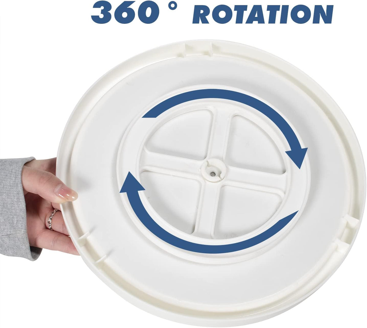 Lazy Susan Organizer, 2 Tier Non Skid Spice Rack Turntable,360 Degree Rotating Seasoning Organizer