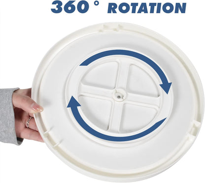Lazy Susan Organizer, 2 Tier Non Skid Spice Rack Turntable,360 Degree Rotating Seasoning Organizer