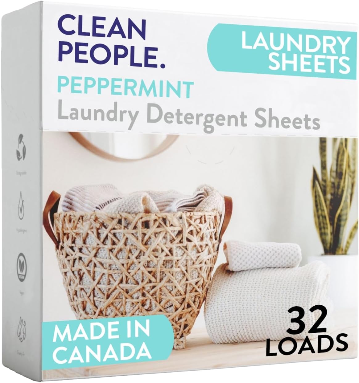 The Clean People Laundry Detergent Sheets - Laundry Soap - Ultra Concentrated, Recyclable