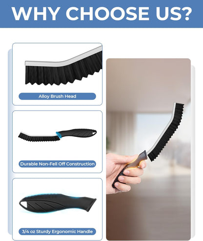 Crevice Cleaning Brushes, Cleaner Scrub Brush Tool for Hard to Reach Tight Space, Home Essentials