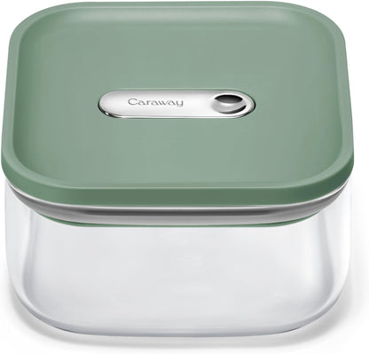 Caraway 1qt Glass Airtight Food Storage Container with Lid – Non-Toxic, BPA-Free Kitchen Storage