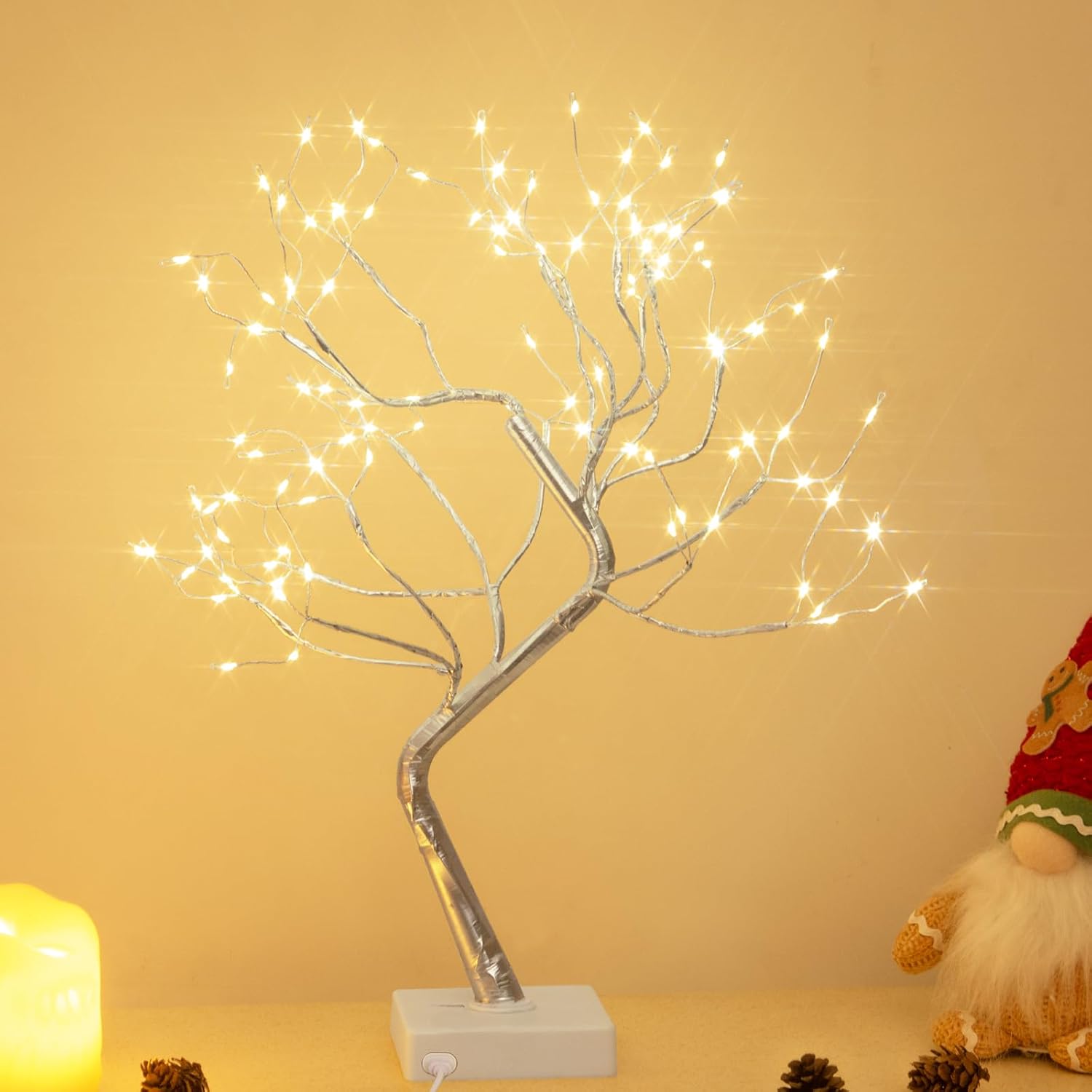 PEIDUO Fairy Light Tree, 108 LED Lighted Trees for Decoration Inside, Christmas Tree with 9 Modes &