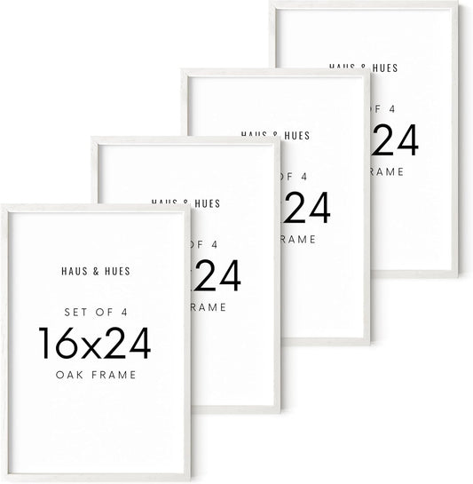HAUS AND HUES Picture Frames 16x24 - Set of 4 16x24 Picture Frames for Wall, Poster Frames 16x24
