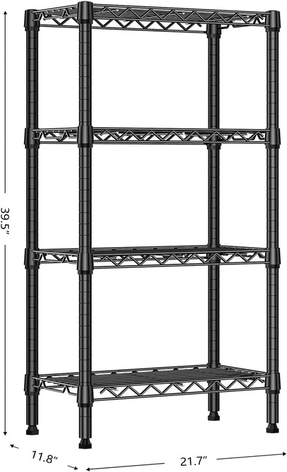 1000 lbs 4 Tier Shelf Metal Storage Shelves Wire Rack Closet Organizers with PP Board for Garage