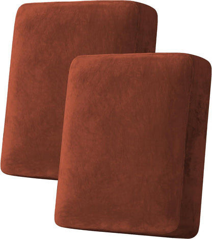 H.VERSAILTEX Velvet Stretch Couch Cushion Cover Plush Cushion Slipcover for Chair Loveseat Sofa