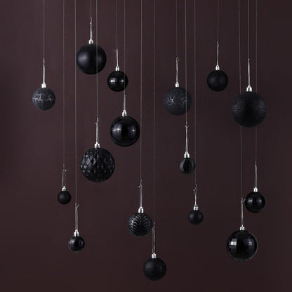 LANGXUN 36pcs Black Christmas Tree Decorations Balls, Bolas De Navidad, 2025 Christmas Decor