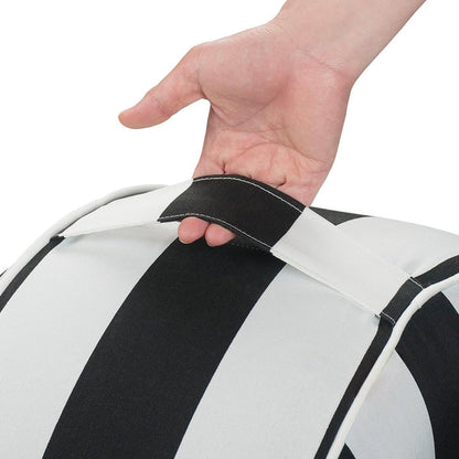 Inflatable Outdoor Ottoman with Air Pump,20"x9" Portable Patio Pouf,Water