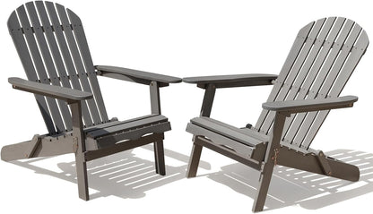 Idzo Outdoor Adirondack Chair Set of 2, Pre-Assembled Backrest, Patio Furniture Set, Outdoor