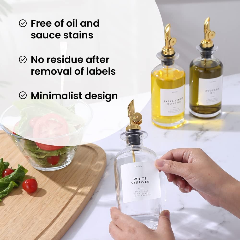 Molimoli - Premium Olive Oil Dispenser Bottles for Kitchen with Pourer - Oil and Vinegar Dispenser