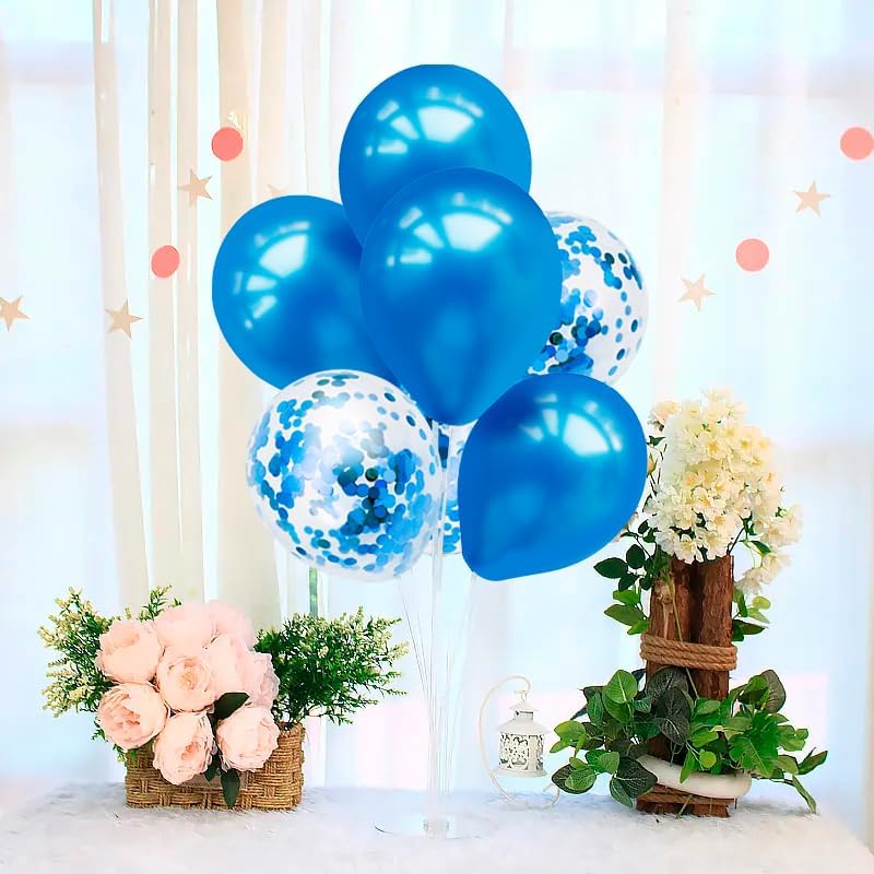Blue Balloon Stand Centerpiece Table Decorations for Men's Birthday Father's Day Retirement