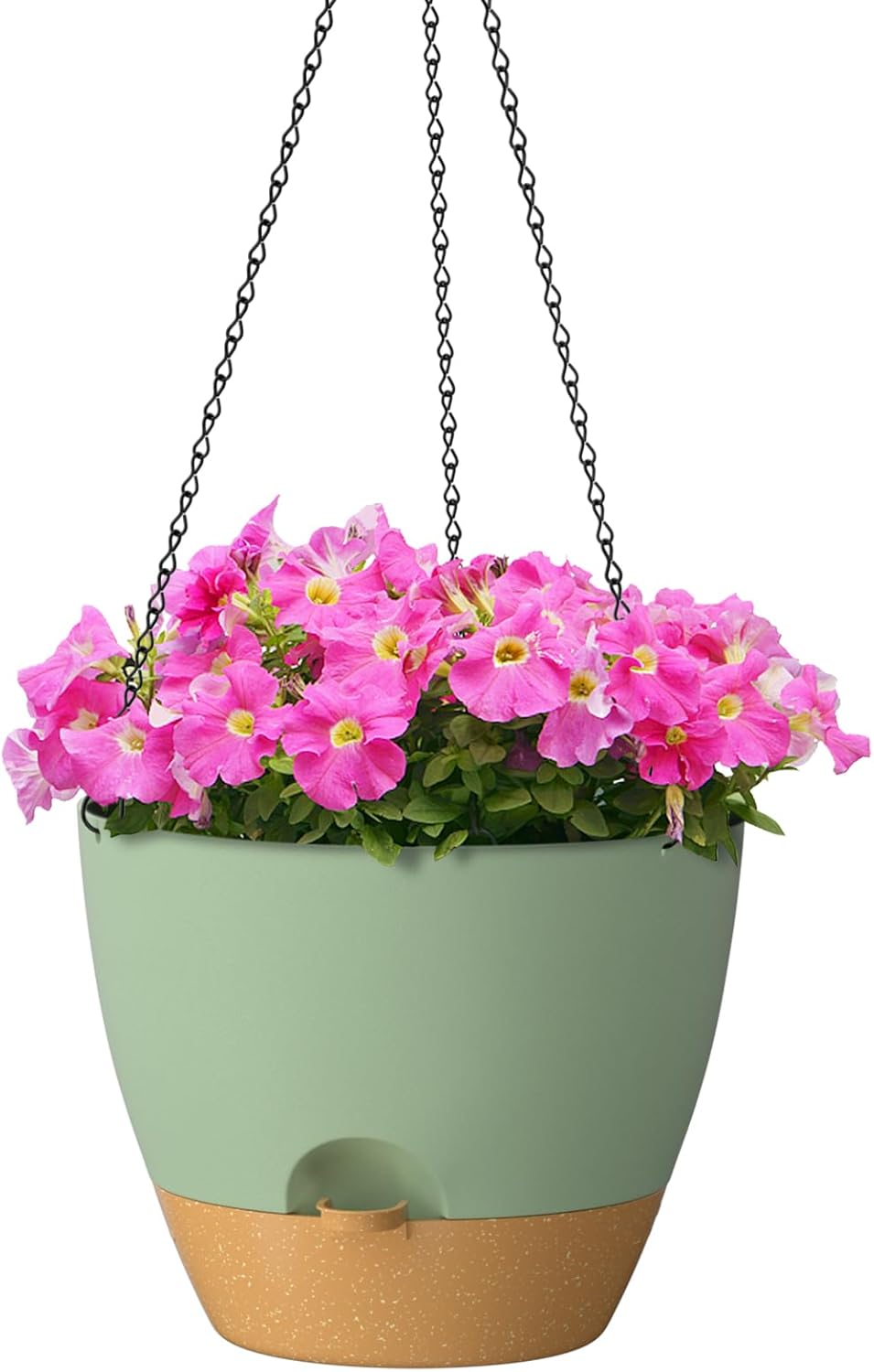 ZMTECH 12 Inch Hanging Planters for Indoor Outdoor Plants, 1 Pack Self Watering Hanging Plant Pots