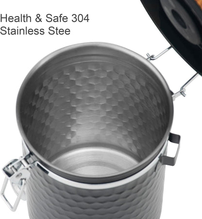 TEDSWAIT Coffee Canisters Airtight Coffee Bean Storage Container Kitchen Stainless Steel Food