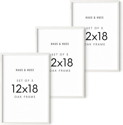 HAUS AND HUES 12x18 Picture Frames For Wall - Set Of 3 Poster Frames 12x18, Picture Frames 12x18