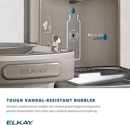 Elkay EZSDWSVRSK EZH2O Wall Mount Drinking Fountain and Bottle Filling Station with Vandal