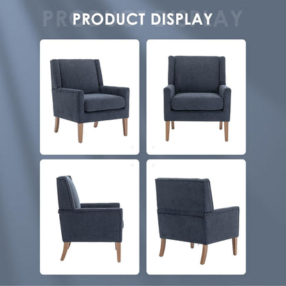 COLAMY Modern Wingback Living Room Chair, Upholstered Fabric Accent Armchair, Single Sofa Chair