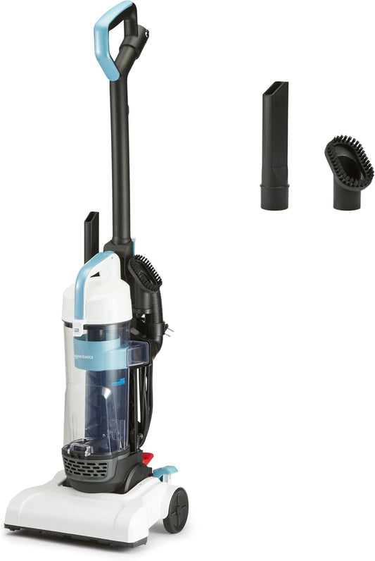 Amazon Basics Upright Bagless Vacuum Cleaner for Carpet and Hard Floors, With Crevice and