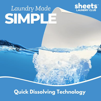 Sheets Laundry Club Laundry Detergent Sheets, 100 Loads - Fresh Linen Scent, Eco-Friendly