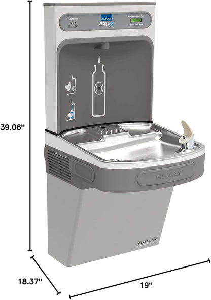 Elkay LZSG8WSK EZH2O Wall Mounted Drinking Fountain and Hands Free Bottle Filling Station with