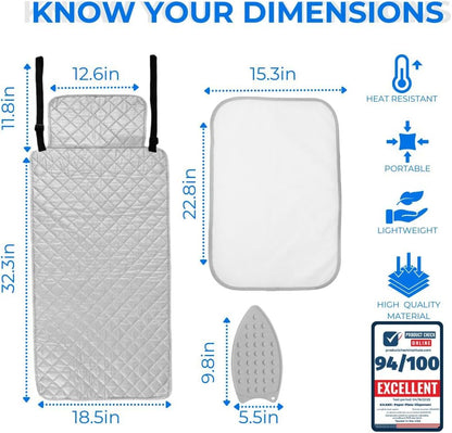 Premium Ironing Mat Heat Resistant Silicone Iron Rest Non Slip Magnetic Portable Ironing Pad Table