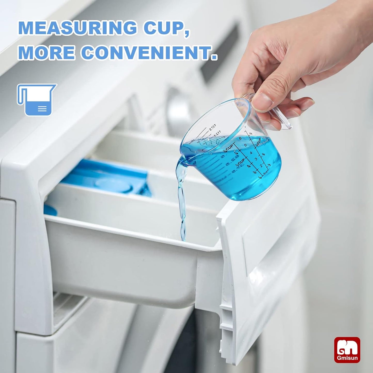 GMISUN Laundry Detergent Dispenser, 2 Pack Liquid Laundry Soap Dispenser, 64oz Storage Container