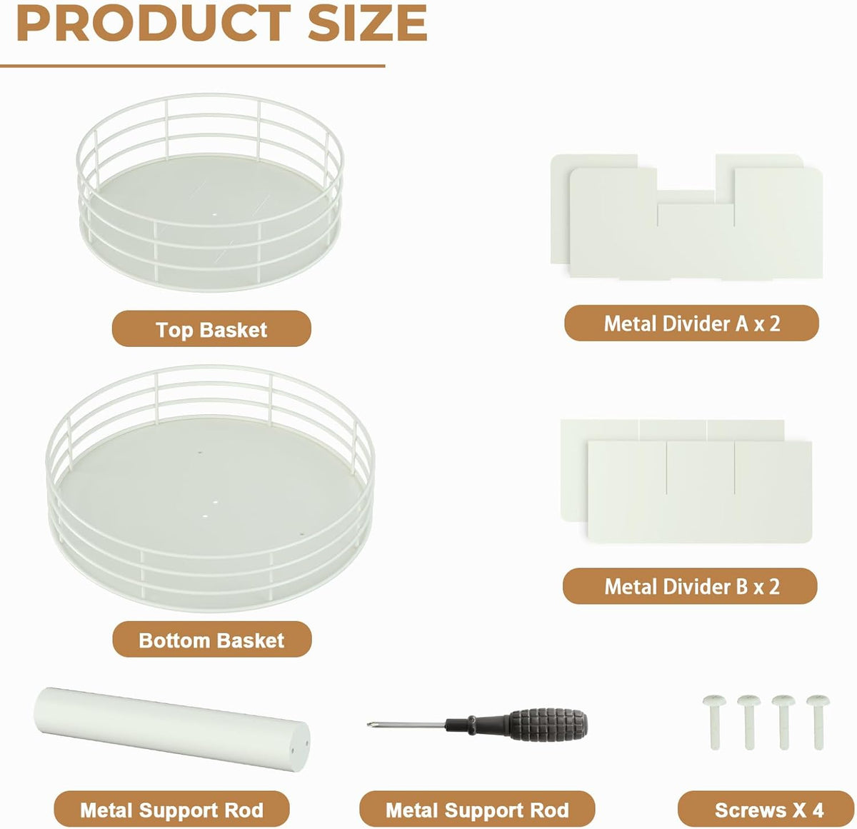 Snack Organizer - Versatile Snack Storage 2 Tier Lazy Susan with Convenient Grab-and-Go Design