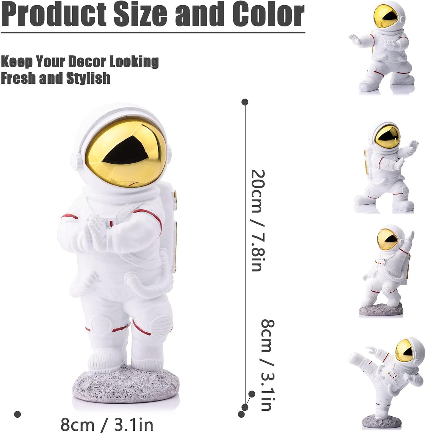 Astronaut Figurine Statue,Outer Space Room Decor,Astronaut Decor,Kung Fu Astronaut Figure Sculpture