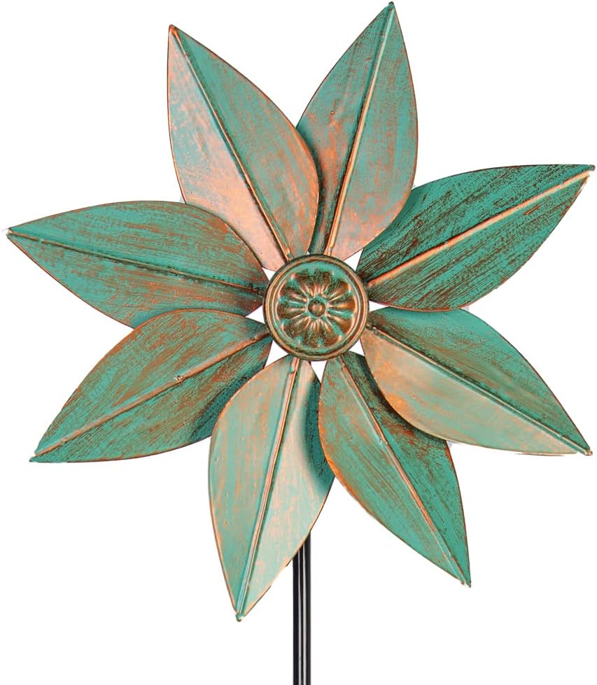 DREAMYSOUL Pinwheels for Yard and Garden, 38 Inches Metal Kinetic Wind Spinner for Outdoor Garden