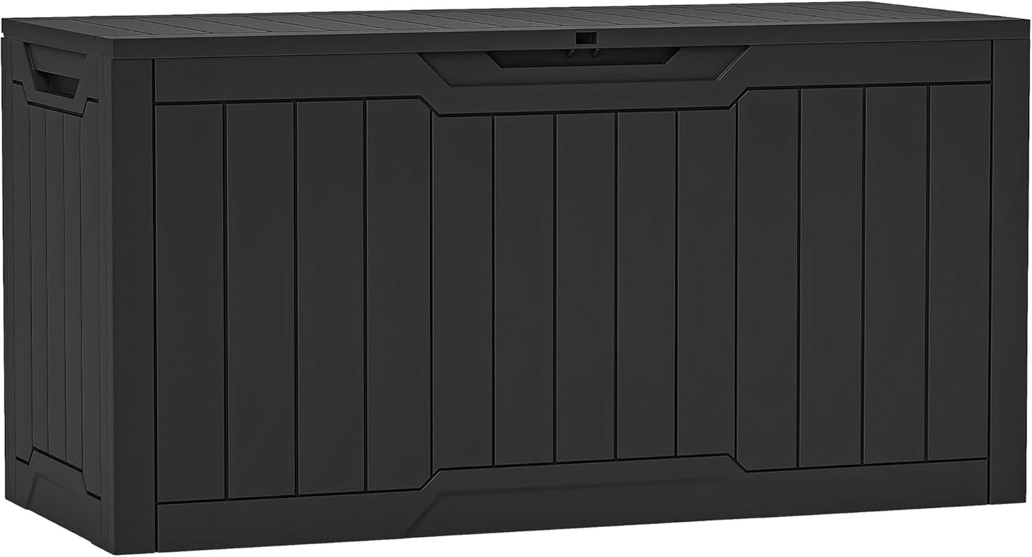 YITAHOME 80 Gallon Resin Deck Box, Outdoor Lockable Storage Box for Patio Furniture, Waterproof