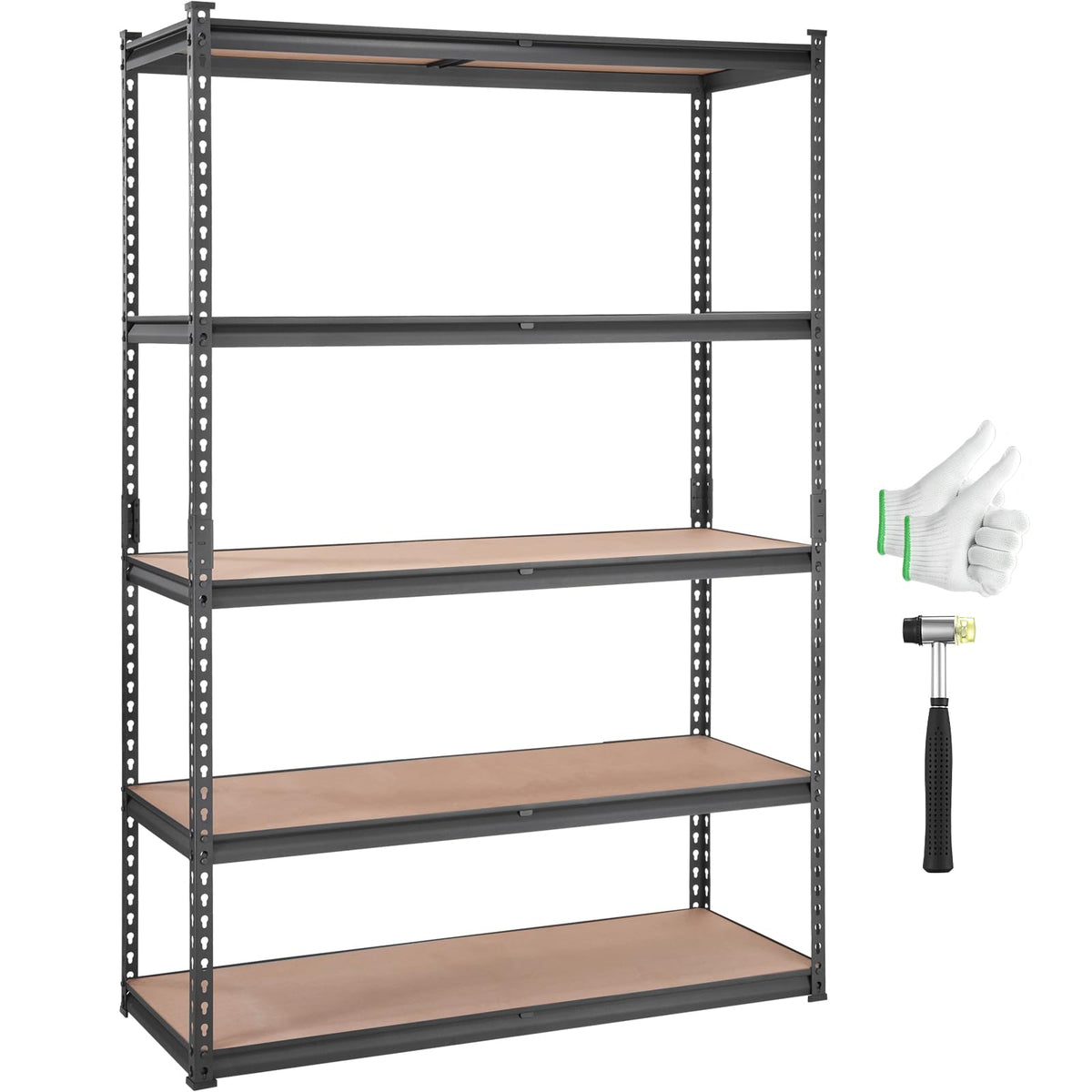 VEVOR Storage Shelves 5-Tier Adjustable 2000 lbs 48"x18"x72" Shelving Unit