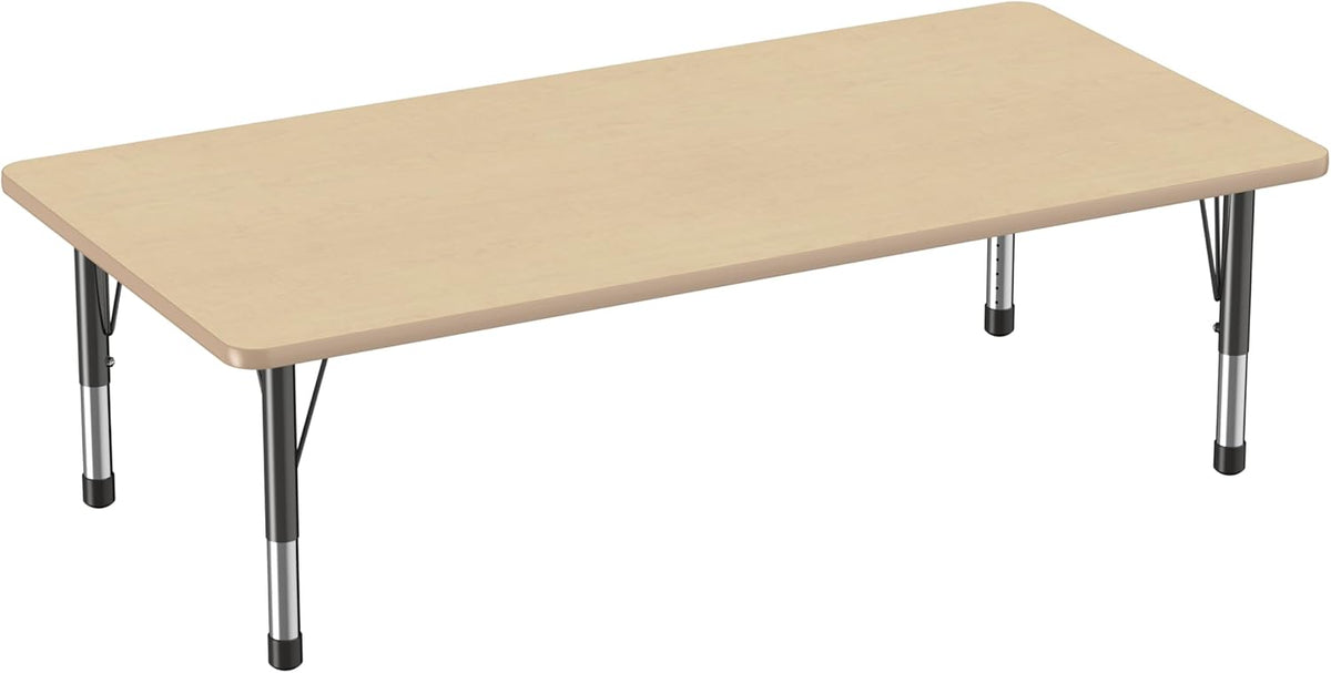 FDP Rectangle Activity School and Classroom Kids Table (36 x 72 inch), Toddler Legs, Adjustable