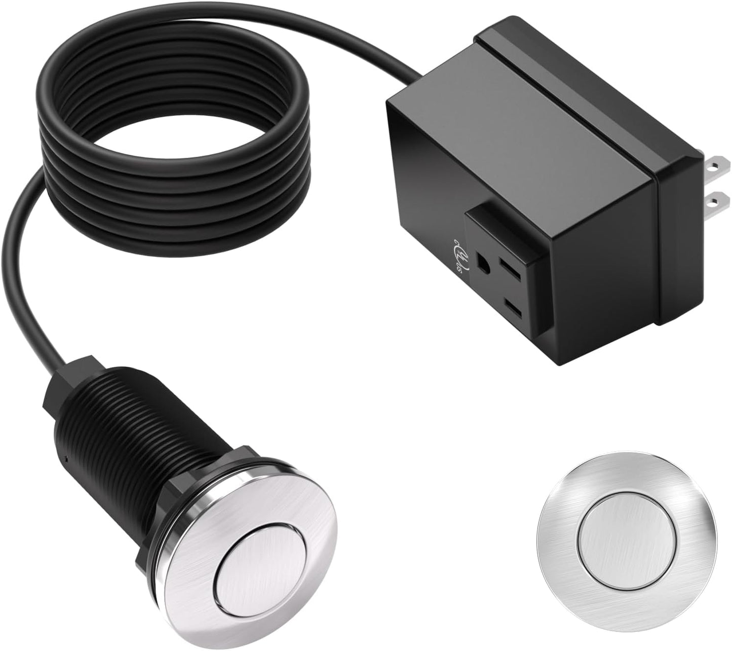APIELE Garbage Disposal Air Switch Kit, Sink Top Push Button Switch for Food Waste Disposer, UL