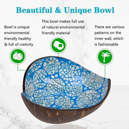 Coconut Bowls Decorative Candy Dish - Heart Acai Bowl, Natural Wooden Candy Dish, Key Bowl Holder