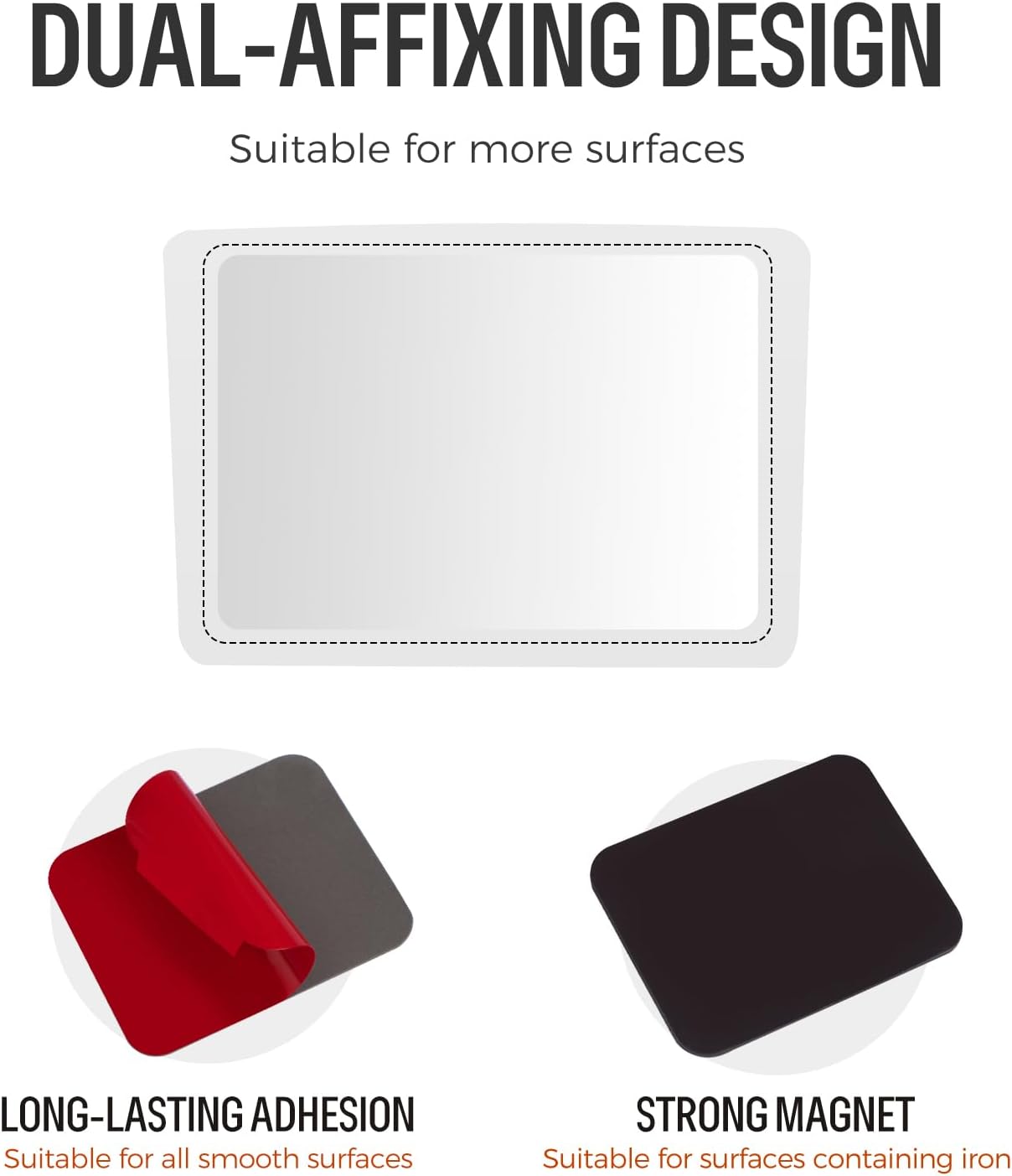 loukin Magnetic & Adhesive Dry Erase Marker Holder with Diver, 1 Small + 1 Mini, Magnetic Storage
