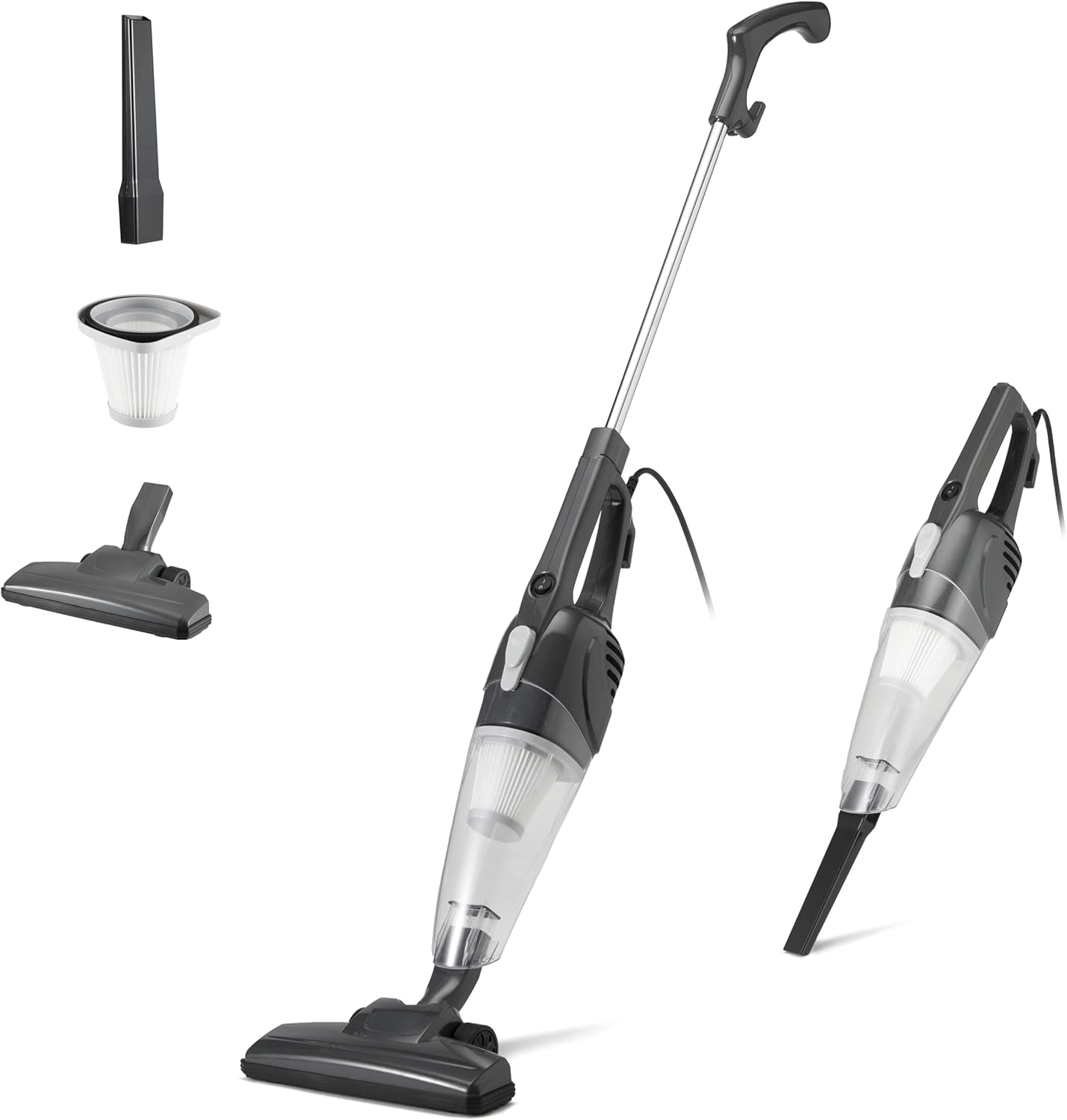 Amazon Basics 2-in-1 Corded Stick Vacuum Cleaner, Convertible to Handheld, Lightweight (3.9 LBS)